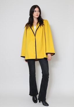 Emanuel Ungaro Designer Vintage Ladies Coat Jacket Yellow