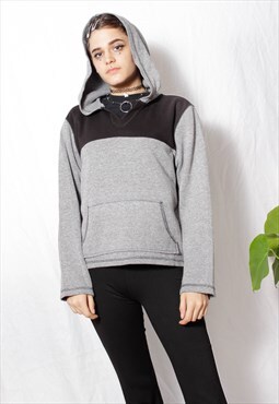 90s goth y2k grey grunge jumper sweater kangaroo pocket