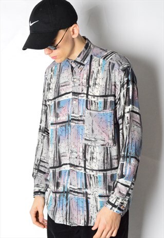 VINTAGE 90S ABSTRACT LONG SLEEVE SHIRT