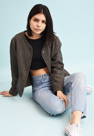 80'S RETRO JAZZY CLASSIC CUT MOMS JACKET