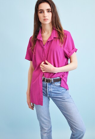 90'S RETRO OVERSIZED MOMS SHIRT BLOUSE TOP