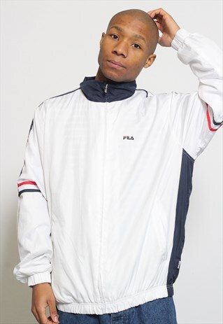 VINTAGE FILA TRACK JACKET WHITE
