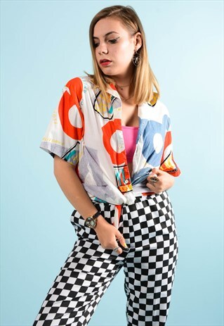 VINTAGE FESTIVAL PATTERN SHIRT