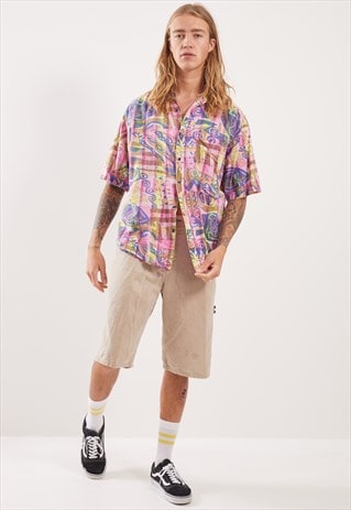 VINTAGE PATTERNED FESTIVAL SHORT SLEEVE SHIRT