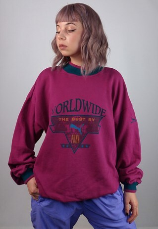 VINTAGE 80'S PUMA UNISEX RETRO SWEATSHIRT PULLOVER