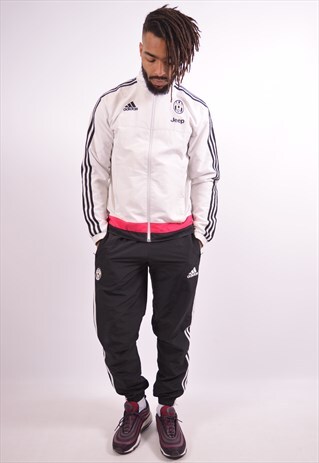 VINTAGE ADIDAS JUVENTUS FULL TRACKSUIT SMALL WHITE BLACK