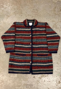 Vintage Laura Ashley Cardigan Wool Cute Cottagecore Abstract