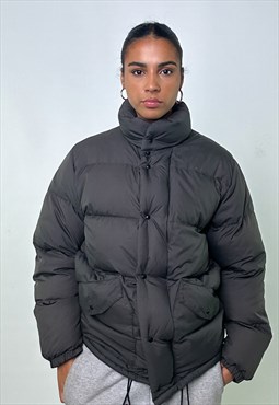 Dark Grey 90s Moncler Grenoble Puffer Jacket Coat