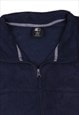 VINTAGE 90'S STARTER FLEECE JUMPER FULL ZIP UP NAVY BLUE