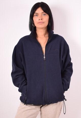 TIMBERLAND WOMENS VINTAGE FLEECE JACKET SMALL BLUE 90S