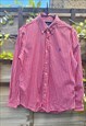 Vintage polo Ralph Lauren red striped shirt medium 