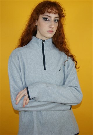 VINTAGE NAUTICA QUARTER ZIP FLEECE / SWEATSHIRT