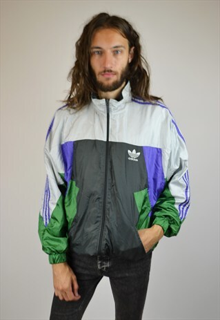VINTAGE 80'S ADIDAS NYLON TRACK JACKET