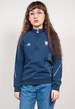 ADIDAS VINTAGE QUARTER ZIP SWEATSHIRT