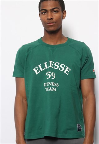 VINTAGE ELLESSE BIG LOGO T-SHIRT GREEN