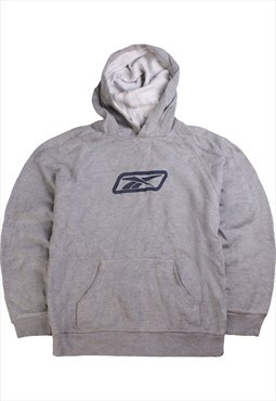 Vintage  Reebok Hoodie Heavyweight Grey Large