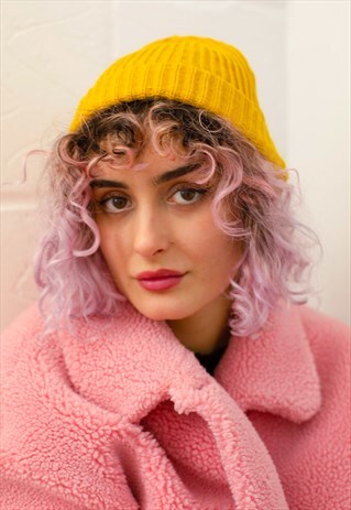 YELLOW FISHERMAN BEANIE HAT
