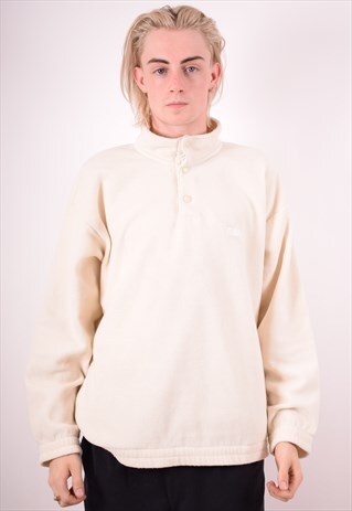 FILLA MENS VINTAGE FLEECE JUMPER XXL OFF WHITE 90S