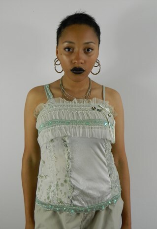 GREEN MINT Y2K STYLE FESTIVAL TOP