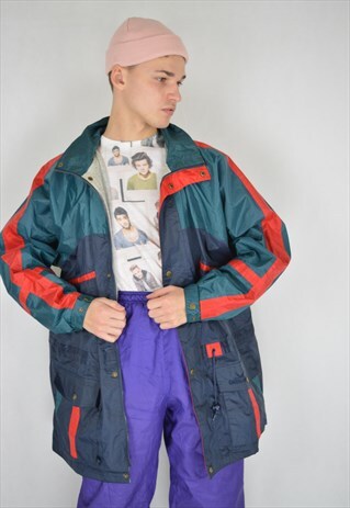 VINTAGE MULTICOLOUR OVERSIZE WINDBREAKER JACKET