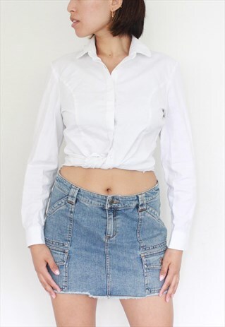 WHITE MINIMAL SHIRT BLOUSE