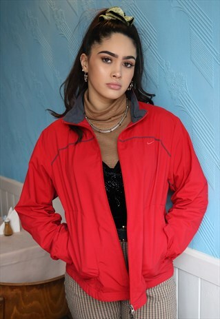 RED NIKE TRACKSUIT WINDBREAKER SPORTS TOP