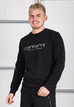 Vintage Carhartt Sweatshirt in Black Pullover Jumper Small
