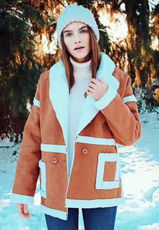 FAUX SHEARLING COAT