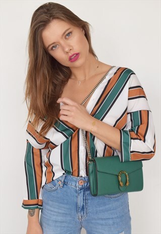 CASUAL LOOSE SHIRT WITH STRIPES