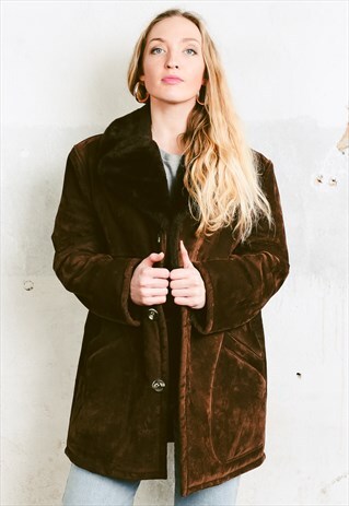 VINTAGE 90S FAUX SUEDE COAT