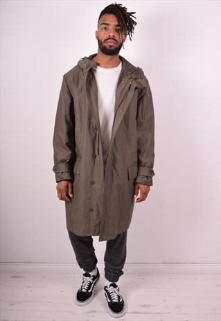 MENS VINTAGE COAT LARGE GREY 90S
