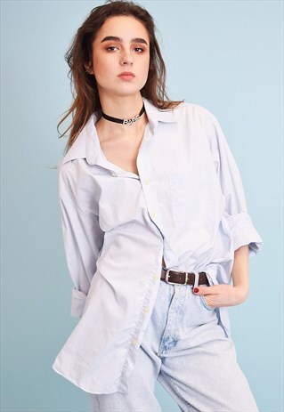 90'S BUGATTI MINIMALIST BOYFRIEND'S OVERSIZED DESIGNER SHIRT