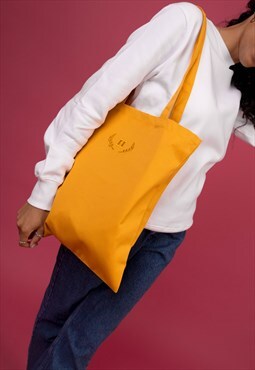 ROR Yellow Personalised Embroidered Varsity Initial Tote Bag