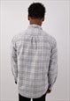 VINTAGE MEN'S COPPER & OAK GREY CHECK CORDUROY SHIRT