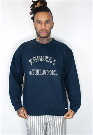 RUSSELL ATHLETIC EMBROIDED ZIP SWEATSHIRT