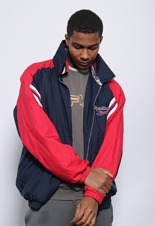 VINTAGE REEBOK LOGO TRACK JACKET BLUE RED