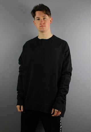 VINTAGE NIKE SB SWEATSHIRT IN BLACK WITH PATCH LOGO.