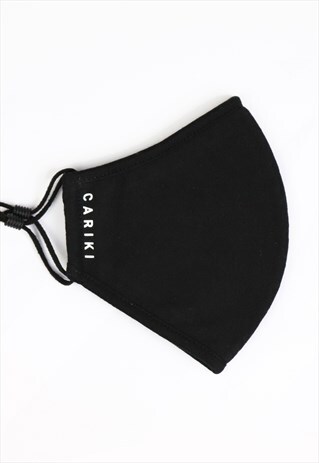 BLACK ORGANIC COTTON FACE COVERING SUSTAINABLE