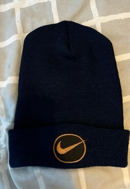 Vintage 1990s Nike black beanie hat 