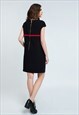 STRIPE DETAIL SACK DRESS