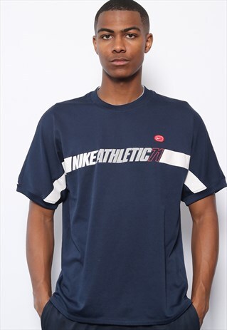 VINTAGE NIKE ATHLETIC LOGO T-SHIRT BLUE