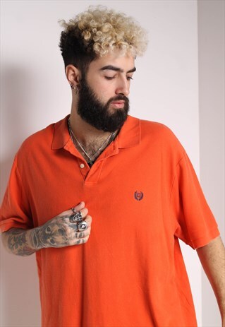 VINTAGE CHAPS RALPH LAUREN POLO SHIRT ORANGE
