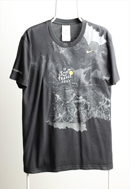 Vintage Nike Tour France 2007 Crewneck Logo T-shirt Black