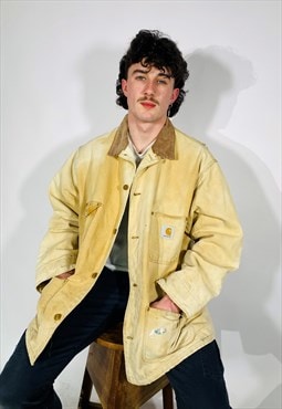 Vintage size XL Carhartt Workwear Distressed Denim Jacket