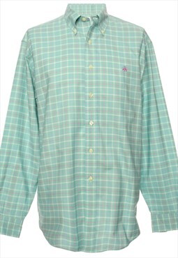 Brooks Brothers Light Green Checked Shirt - M