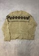 ABERCROMBIE & FITCH KNITTED JUMPER PATTERNED GRANDAD SWEATER