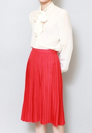 VINTAGE 1980'S J. LLE FUMAGELLI PLEATED MIDI SKIRT