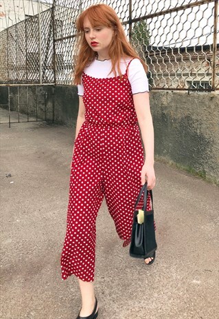 POLKA DOT CAMI JUMPSUIT