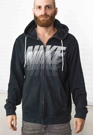 VINTAGE NIKE HOODIE SWEATSHIRT LOGO 90S L 22.4
