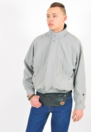 VINTAGE 80'S HARRINGTON JACKET IN GREY